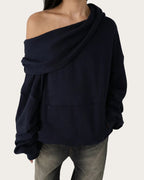 Eclipse Kapuzenpullover mit drapierter Kapuze – Produktansicht 4
