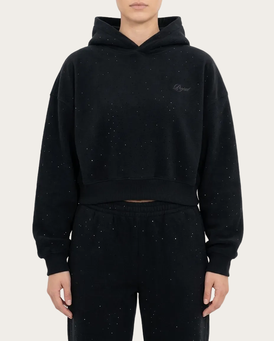 Project Unisex-Kapuzenpullover mit Strass – Produktansicht 1
