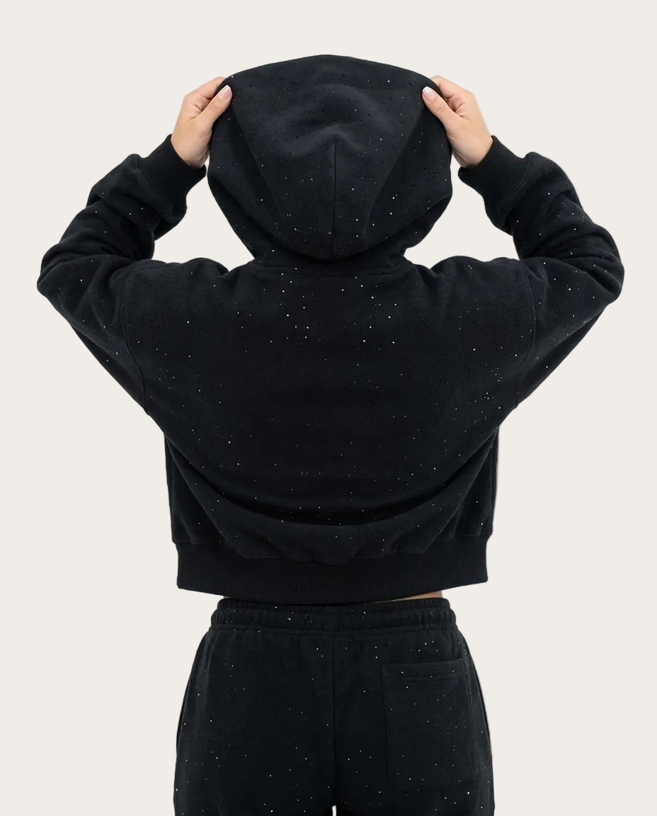 Project Unisex-Kapuzenpullover mit Strass – Produktansicht 3