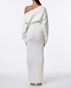 Schulterfreies Maxikleid aus Strick – Produktansicht 10