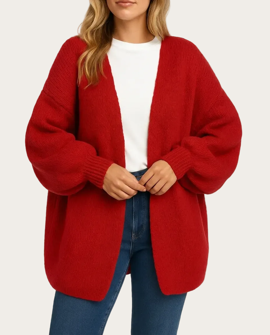 Champagne Hour Strickjacke – Farbe Rot