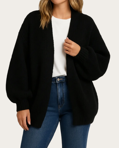 Champagne Hour Strickjacke – Farbe Schwarz