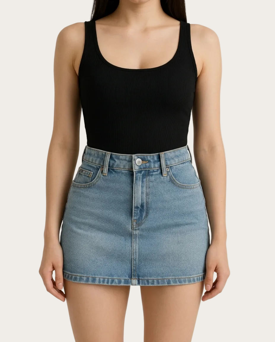 Rebel Jeansrock – Farbe Hellblau