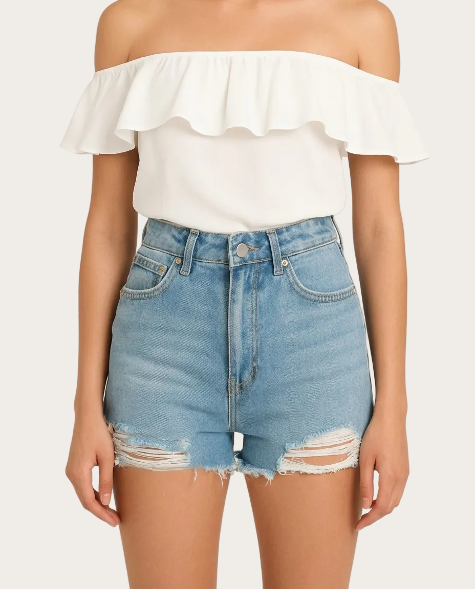 Leo Jeansshorts – Farbe Hellblau