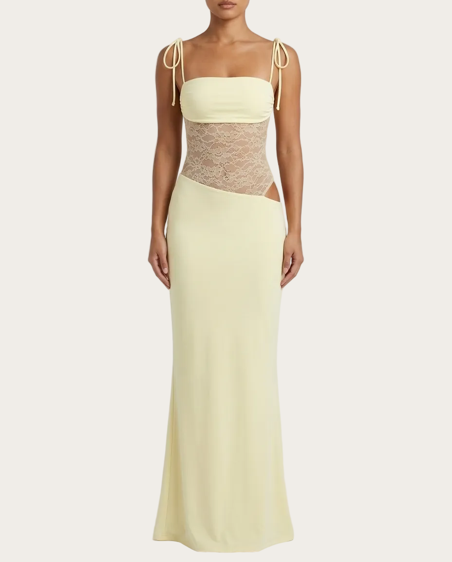 Laura Spitzenkleid – Farbe Hellgelb