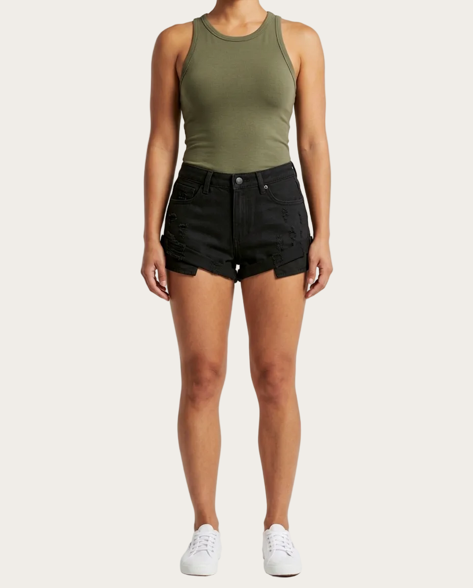 Outlaw Jeansshorts – Farbe Schwarz (limitierte Auflage)
