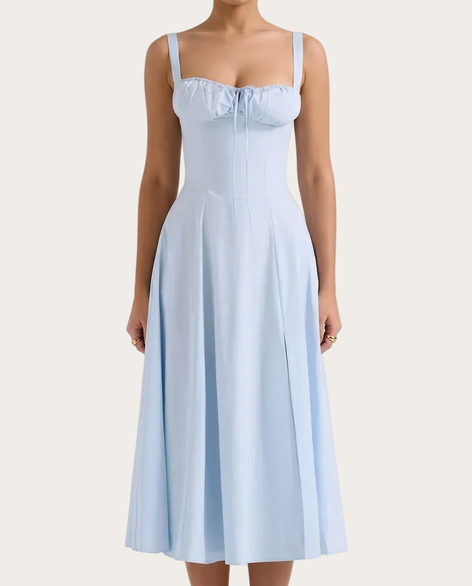Vibrance Midikleid – Farbe Babyblau