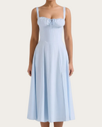 Vibrance Midikleid – Farbe Babyblau