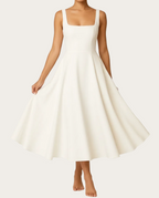 Harmony Midikleid – Farbe Weiß