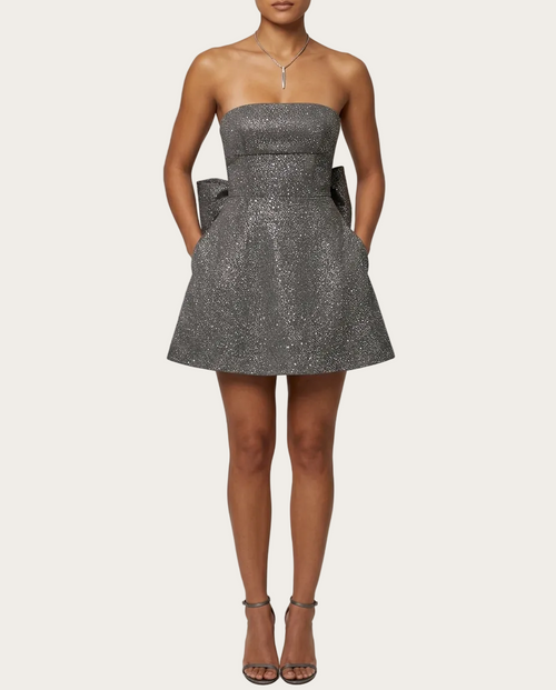 Brilliance Minikleid – Farbe Silber