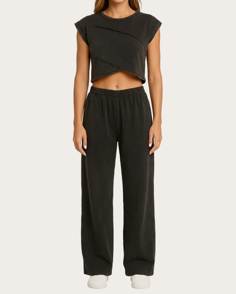 Frühlingsset in Wickeloptik – Farbe Mattschwarz