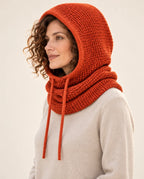 Morgenfrost – Strickkapuze mit Schlauchkragen – Seitenansicht