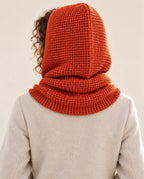 Morgenfrost – Strickkapuze mit Schlauchkragen – Rückansicht