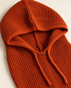 Morgenfrost – Strickkapuze mit Schlauchkragen – Detail der Strickstruktur